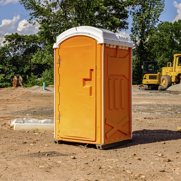 how often are the portable restrooms cleaned and serviced during a rental period in Baudette